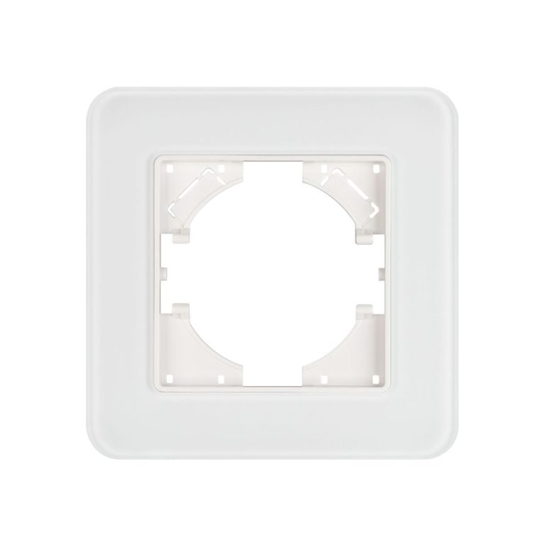 Рамка стеклянная на 1 пост Arlight FRM-OMALI-SFGS-1-WH 049675