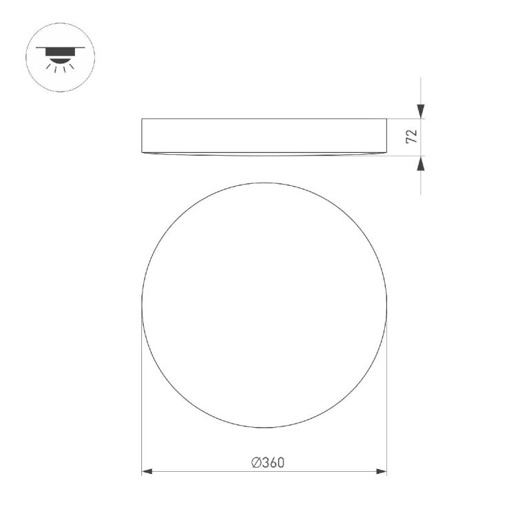 Потолочный светильник Arlight SP-FLOWER-R360-18W Warm3000 049802
