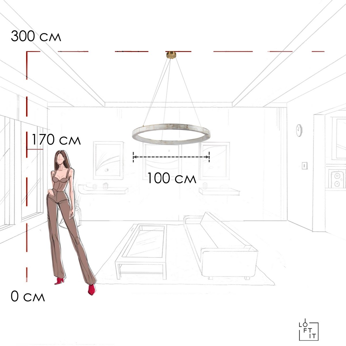 Подвесная люстра Loft IT Mondrian 10408/1000 Подвесная люстра Loft IT Mondrian 10408/1000