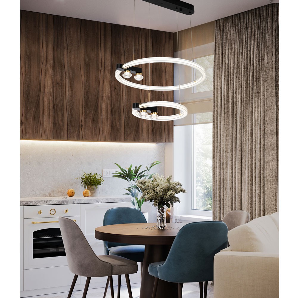 Подвесная люстра LED4U L7700-500-300 Подвесная люстра LED4U L7700-500-300