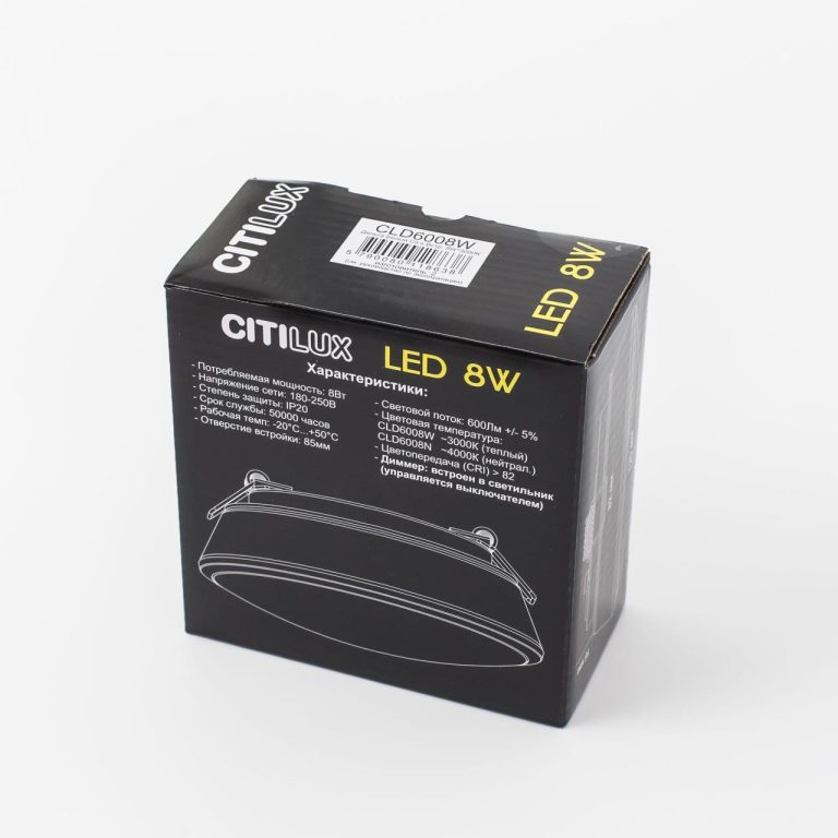 Встраиваемый светодиодный светильник Citilux Дельта CLD6008Nz