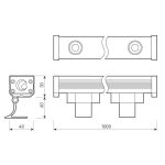 Линейный прожектор Arlight AR-LINE-1000-24W Warm3000 (GR, 30 deg, 230V) 024303(1)
