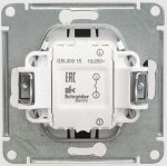 Кнопка нажимная сх.1, 10AX Systeme Electric Glossa Антрацит GSL000715