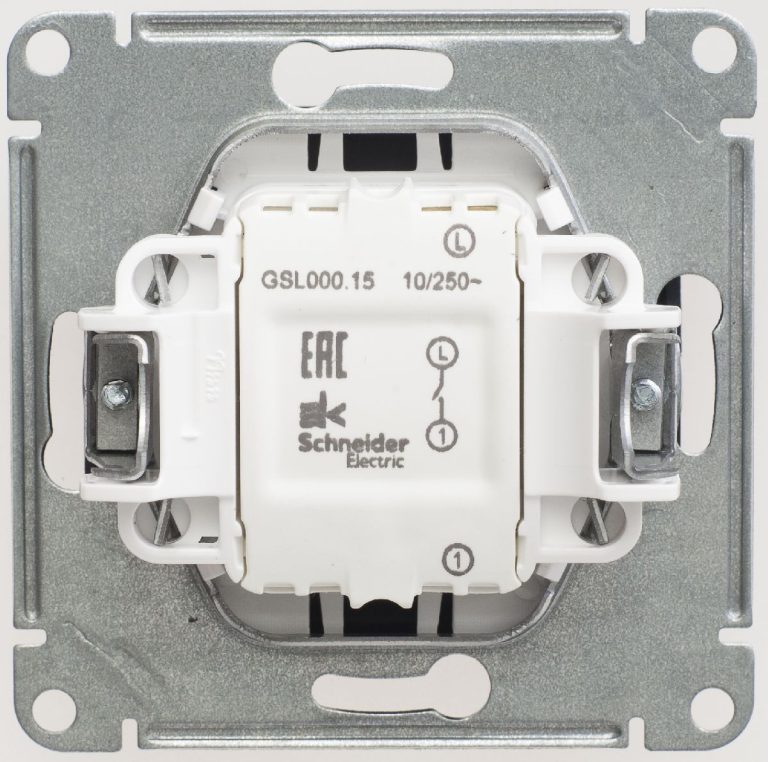 Кнопка нажимная сх.1, 10AX Systeme Electric Glossa Антрацит GSL000715