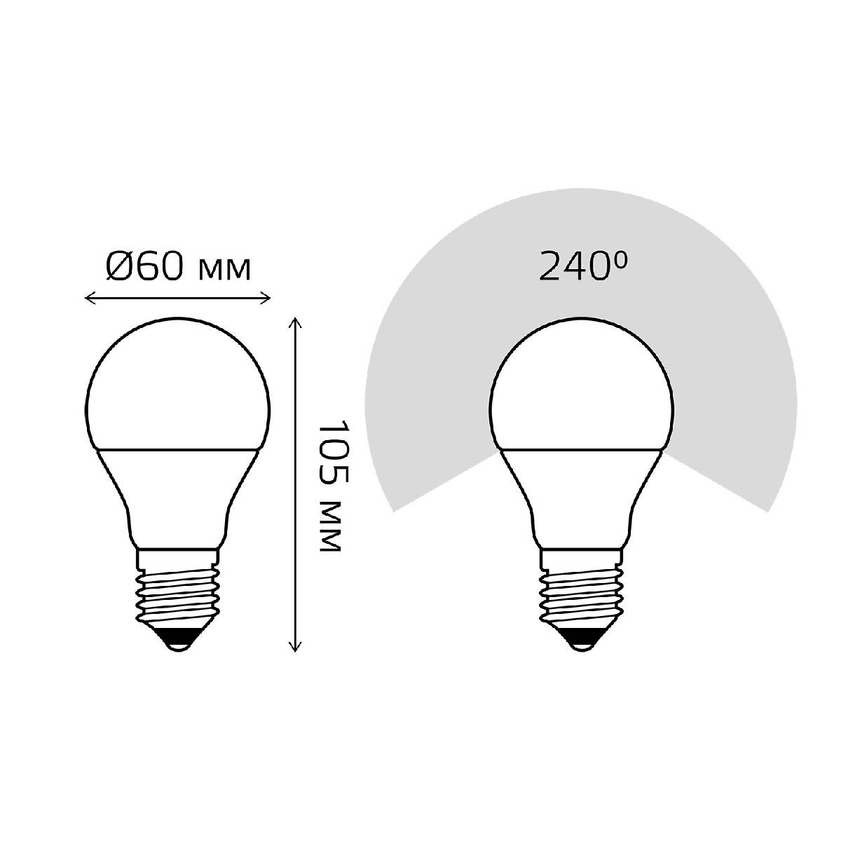 Лампа светодиодная Gauss Elementary E27 12W 3000K 23212P Лампа светодиодная Gauss Elementary E27 12W 3000K 23212P
