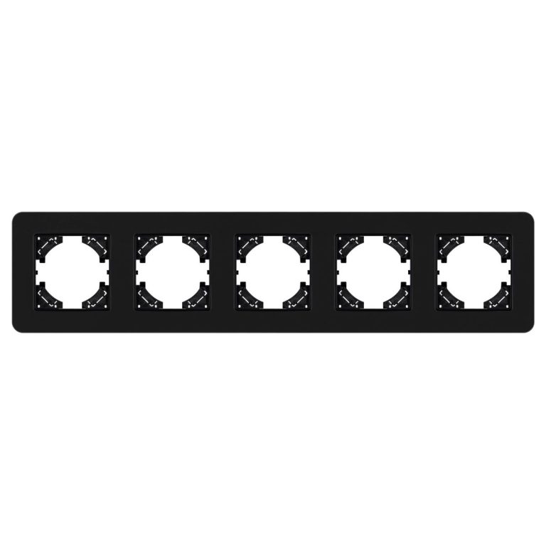 Рамка на 5 постов стеклянная Arlight FRM-OMALI-SFGS-5-BK 049721