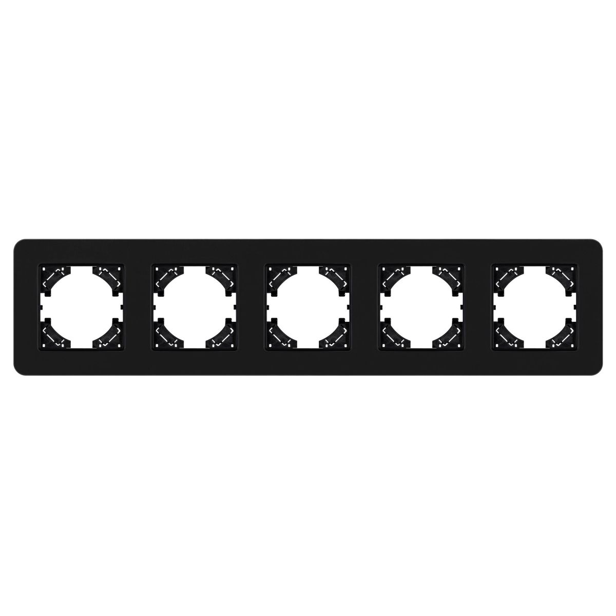 Рамка на 5 постов стеклянная Arlight FRM-OMALI-SFGS-5-BK 049721 Рамка на 5 постов стеклянная Arlight FRM-OMALI-SFGS-5-BK 049721