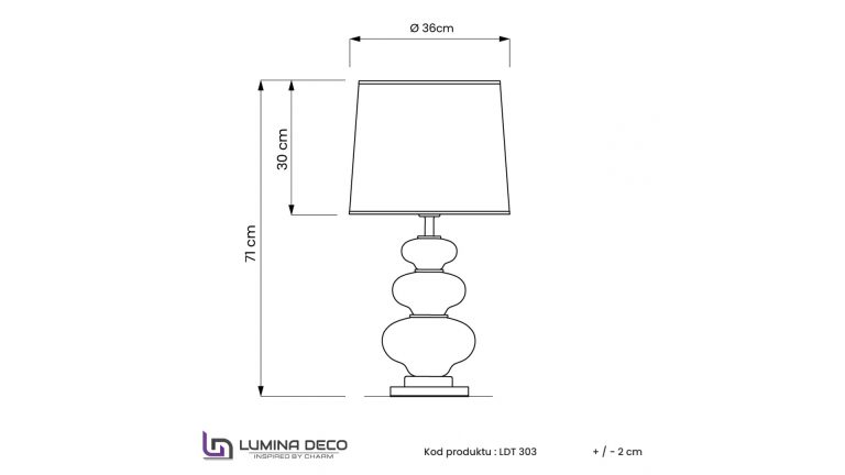 Настольная лампа Lumina Deco Briston LDT 303 F.GD+WT