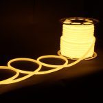 Светодиодный гибкий неон Elektrostandard 220V 9,6W 144Led 2835 IP67 круглый теплый белый, 50 м 4690389167485