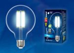 Лампа светодиодная филаментная (UL-00004864) Uniel E27 15W 3000K прозрачная LED-G95-15W/3000K/E27/CL PLS02WH