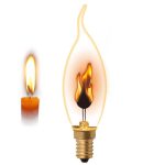 Лампа декоративная (UL-00002982) Uniel E14 3W золотистая IL-N-CW35-3/RED-FLAME/E14/CL