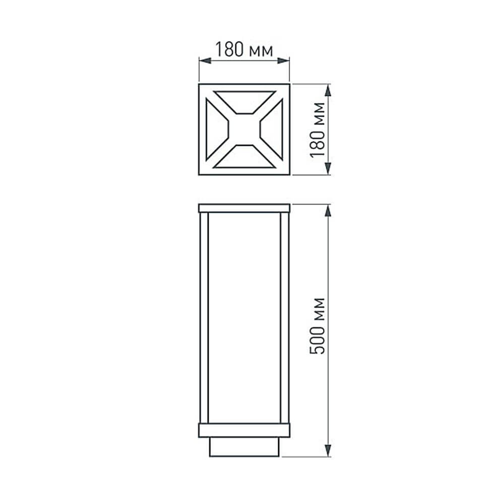 Уличный светильник Arlight LGD-Path-Cub-H500B-12W Warm White 021800 Уличный светильник Arlight LGD-Path-Cub-H500B-12W Warm White 021800