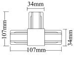 Коннектор T-образный Crystal Lux CLT 0.211 08 BL