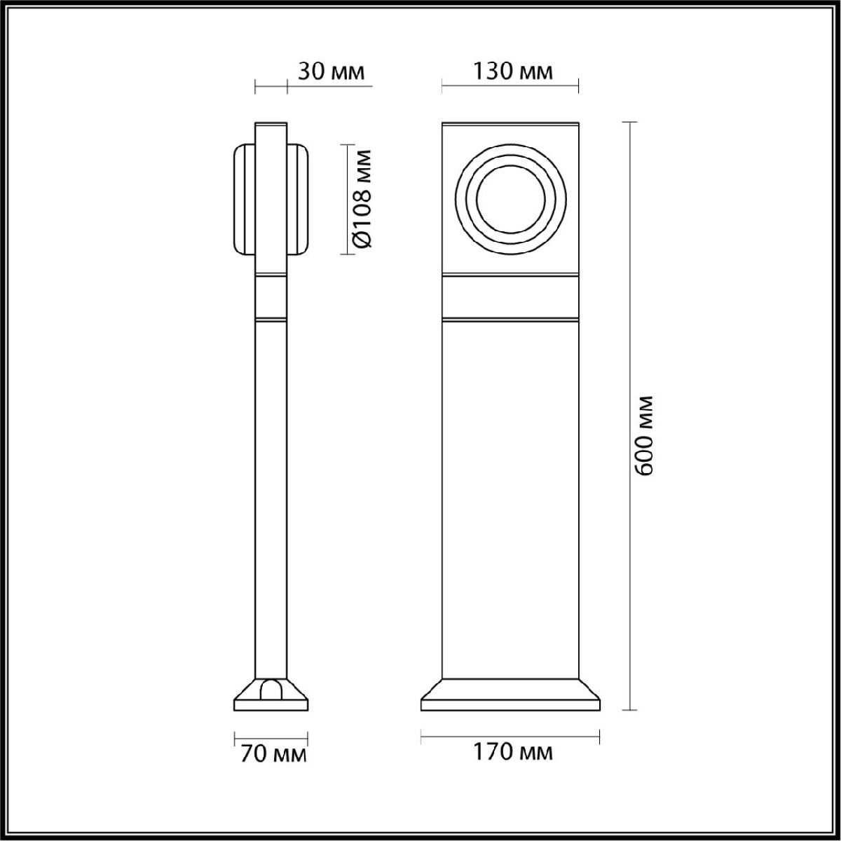 Ландшафтный светильник Odeon Light Vart 6654/10GL Ландшафтный светильник Odeon Light Vart 6654/10GL
