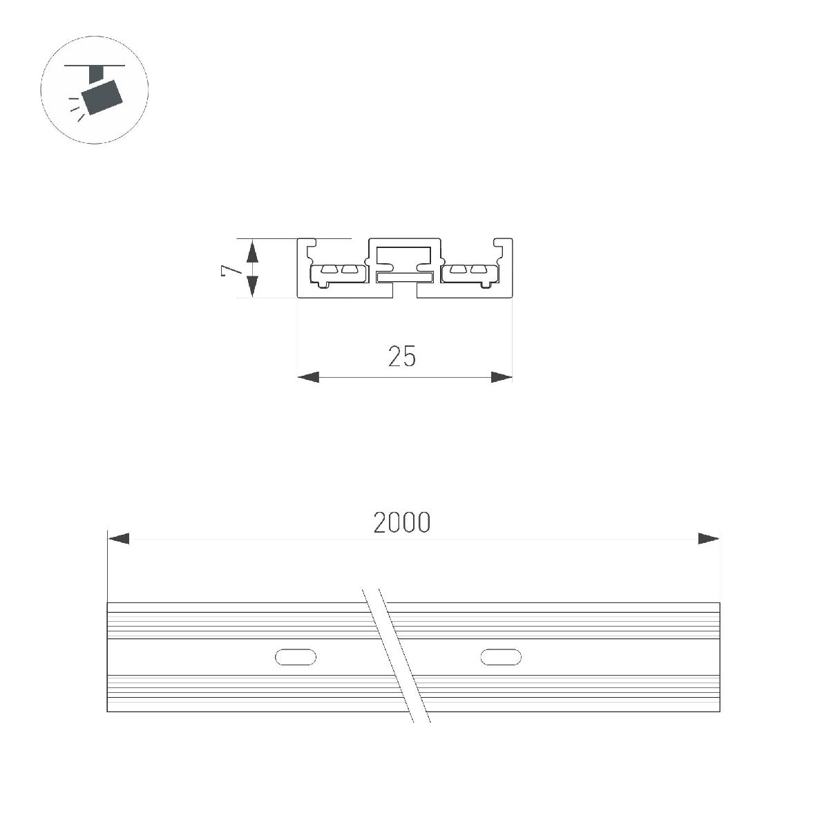 Трек Arlight MAG-VIBE-TRACK-257-2000 (BK-BK) 053252 Трек Arlight MAG-VIBE-TRACK-257-2000 (BK-BK) 053252