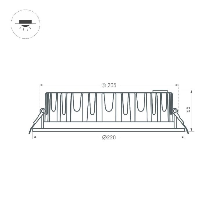 Встраиваемый светильник Arlight MS-MIST-BUILT-R220-30W Day4000 (WH, 110 deg, 230V) 039064