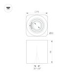 Накладной светильник Arlight SP-ACENTO-S95x95-10W Warm3000 (BK, 20-45 deg, 230V) 055747