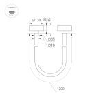 Подвесной светильник Arlight SP-TROPIC-SURFACE-R18-L1200-18W Day4000 (BK, 360 deg, 230V) 043393