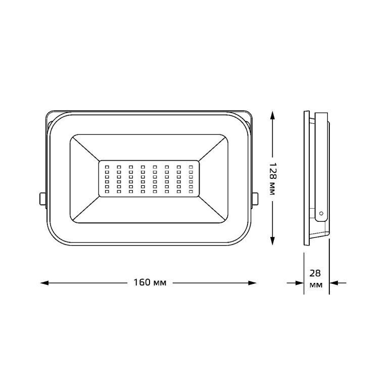 Прожектор светодиодный Gauss Qplus 30W 6500К 613511330