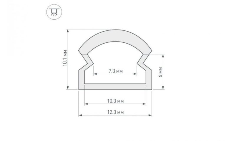 Профиль Arlight WPH-LINE-1210R-2000 OPAL 023303