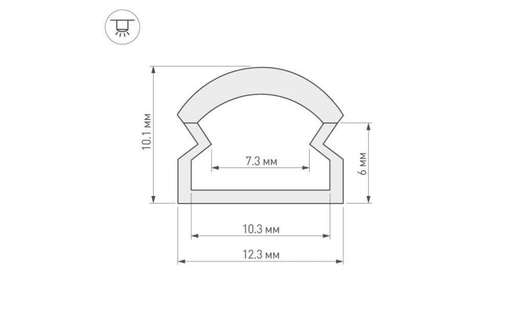 Профиль Arlight WPH-LINE-1210R-2000 OPAL 023303 Профиль Arlight WPH-LINE-1210R-2000 OPAL 023303