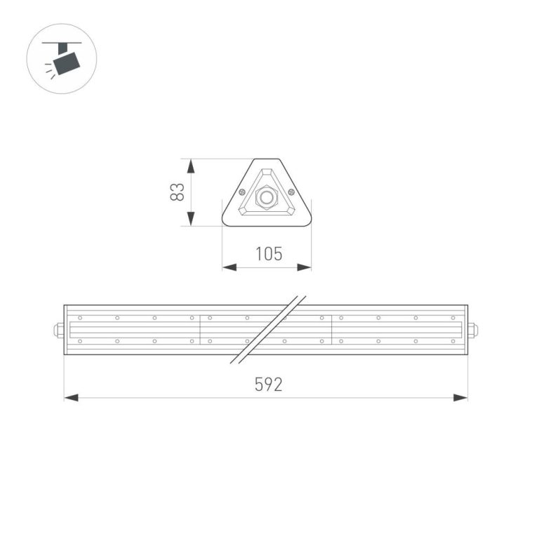 Линейный светильник Arlight SP-LAGERN-L630-100W Day4000 052025