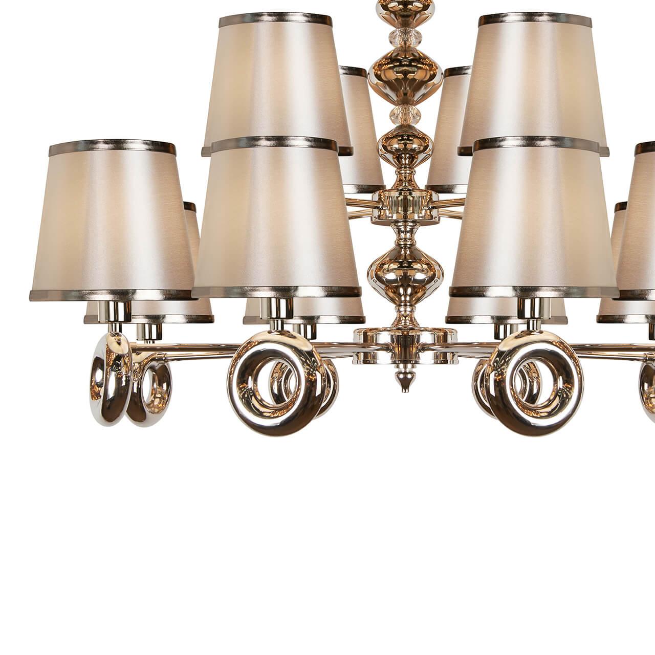 Подвесная люстра iLamp Brooklyn P2401-8+4 Nickel Подвесная люстра iLamp Brooklyn P2401-8+4 Nickel
