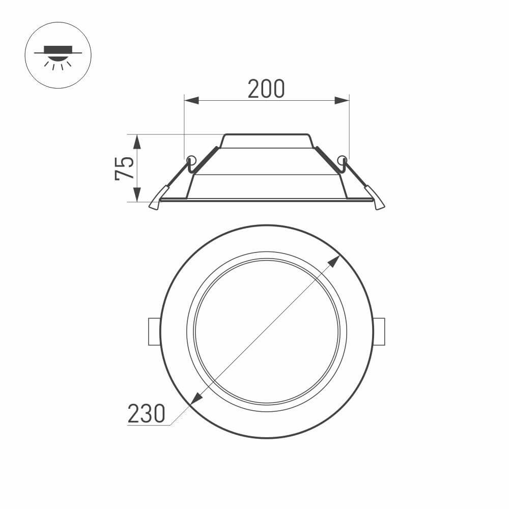 Встраиваемый светильник Arlight IM-Cyclone-R230-30W Warm3000 022524(2) Встраиваемый светильник Arlight IM-Cyclone-R230-30W Warm3000 022524(2)