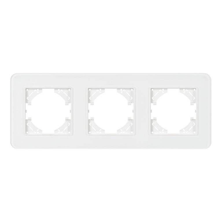 Рамка на 3 поста стеклянная Arlight FRM-OMALI-SFGS-3-WH 049712