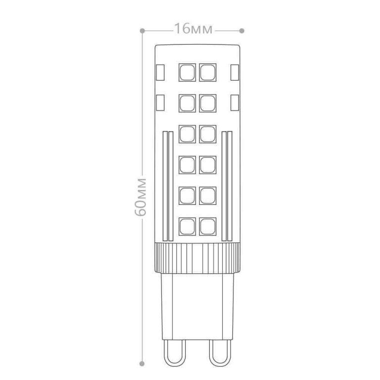 Лампа светодиодная Feron G9 7W 6400K Прямосторонняя Матовая LB-431 25757