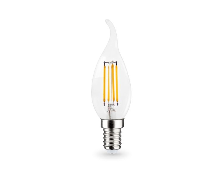 Филаментная светодиодная лампа Ambrella Light Bulbing E14 11W 4000K свеча на ветру 351124