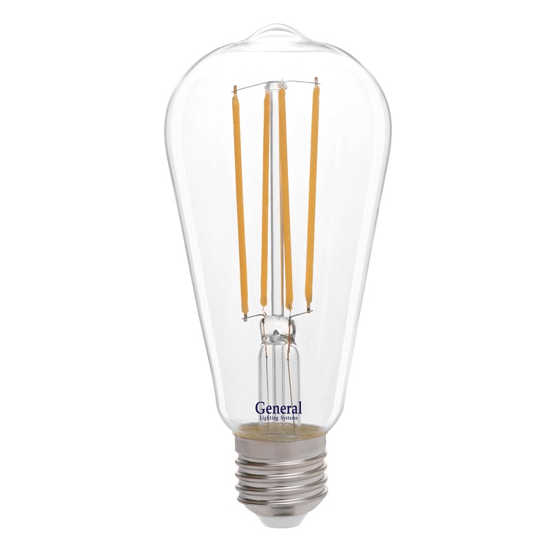 Филаментная светодиодная лампа General GLDEN-ST64S-10-230-E27-4500 655305 Филаментная светодиодная лампа General GLDEN-ST64S-10-230-E27-4500 655305
