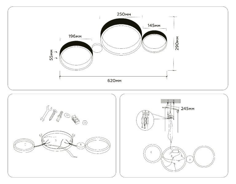 Потолочная люстра Ambrella Light Comfort LineTech FL4814
