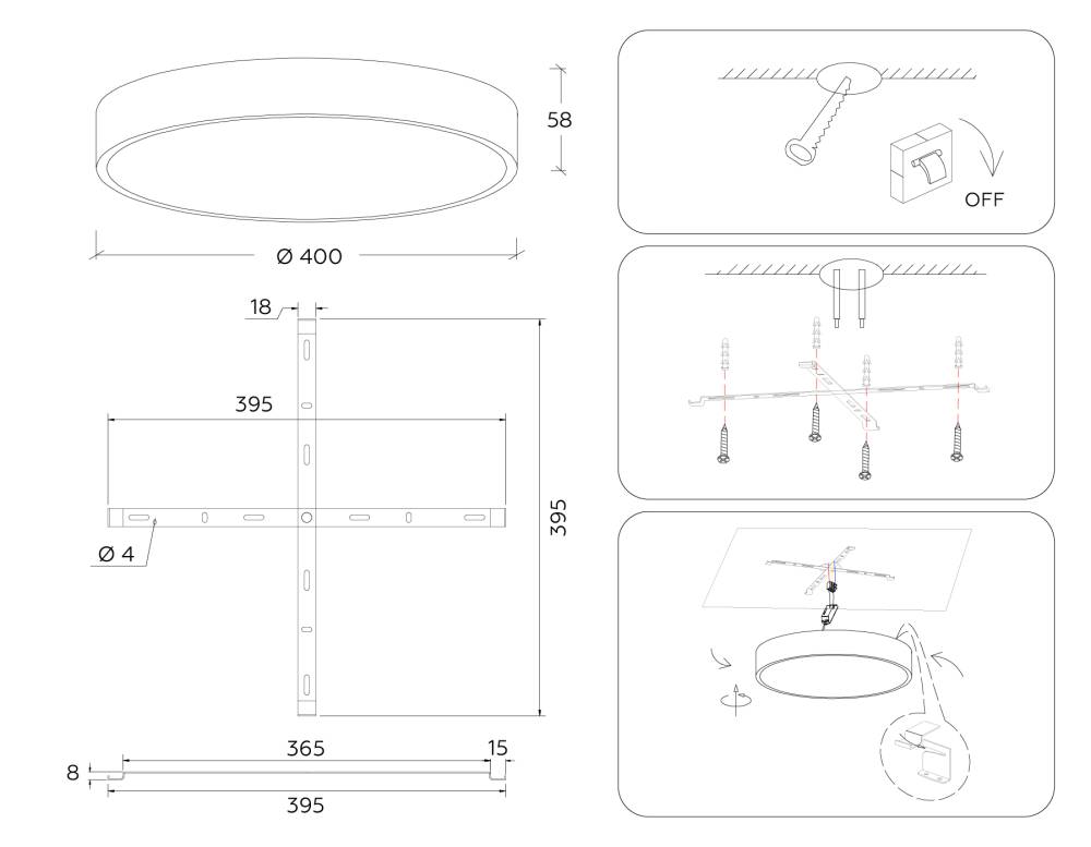 Потолочный светильник Ambrella Light Orbital Air Alum FV5530 Потолочный светильник Ambrella Light Orbital Air Alum FV5530