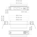 Блок розеток 41P (2 секции, USB + type C + RJ45 + HDMI) Mebax 00-00002595