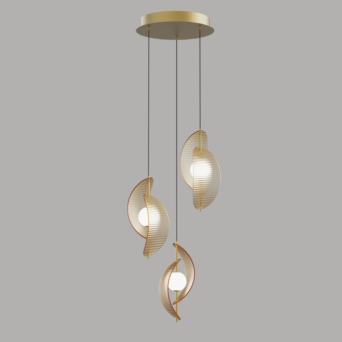 Подвесной светильник Delight Collection MD24030035-3A brass/amber Подвесной светильник Delight Collection MD24030035-3A brass/amber