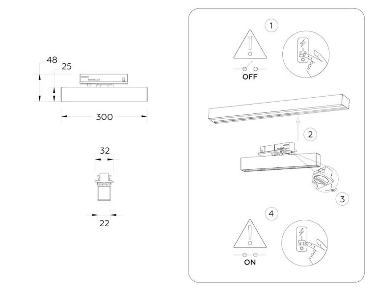 Трековый однофазный светильник Ambrella Light Track System GL6765