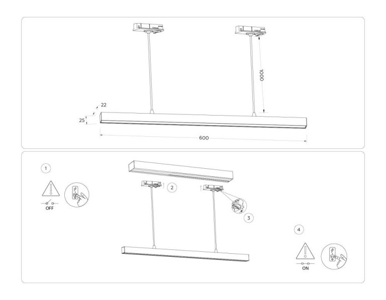 Трековый однофазный светильник Ambrella Light Track System GL6785