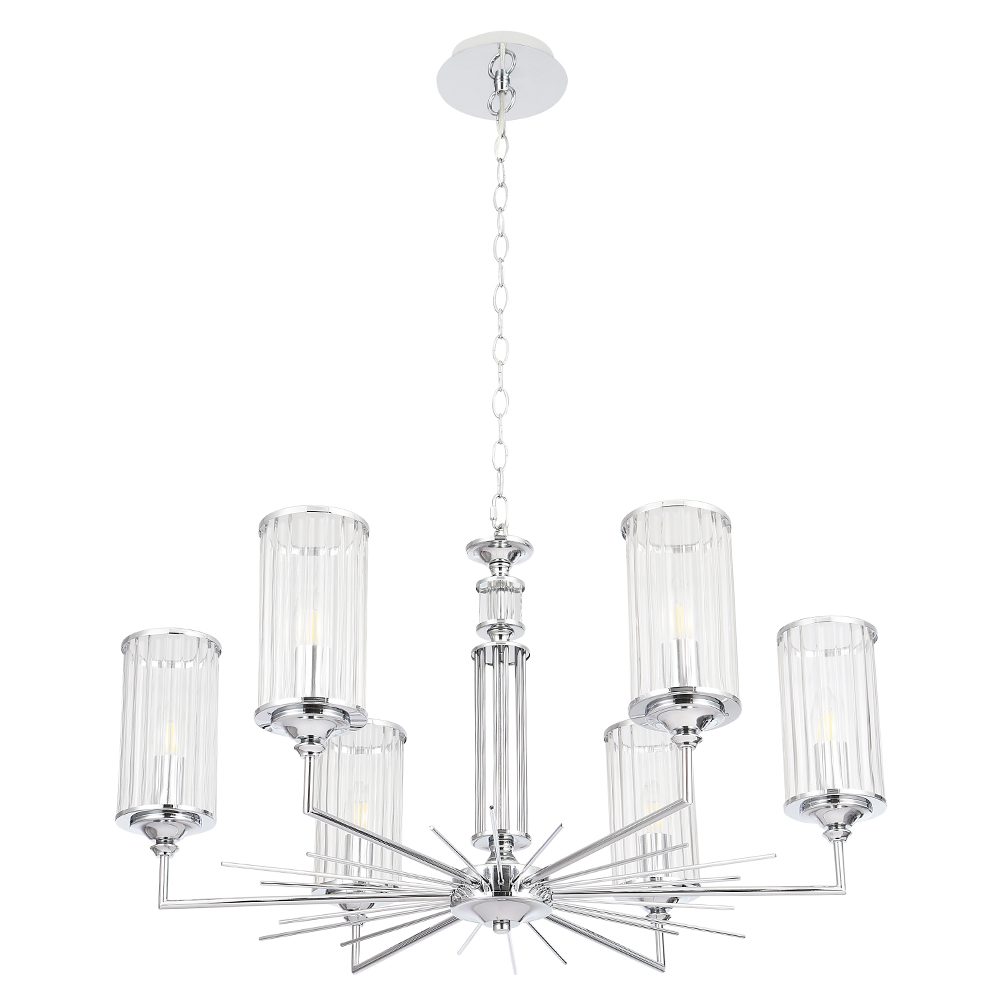 Подвесная люстра Crystal Lux GLORIA SP6 CHROME Подвесная люстра Crystal Lux GLORIA SP6 CHROME