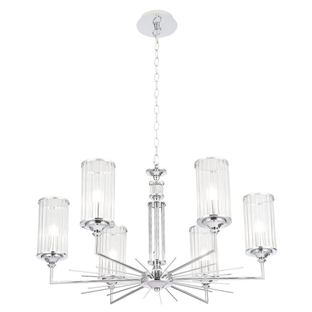 Подвесная люстра Crystal Lux GLORIA SP6 CHROME Подвесная люстра Crystal Lux GLORIA SP6 CHROME