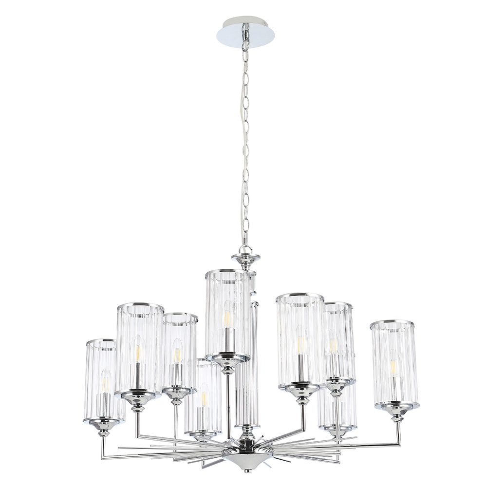 Подвесная люстра Crystal Lux GLORIA SP9 CHROME Подвесная люстра Crystal Lux GLORIA SP9 CHROME