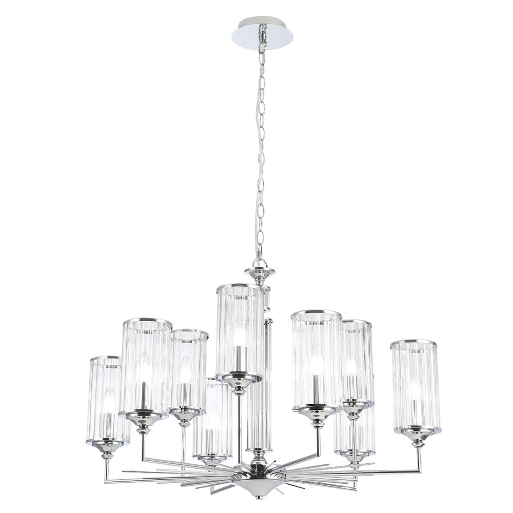 Подвесная люстра Crystal Lux GLORIA SP9 CHROME Подвесная люстра Crystal Lux GLORIA SP9 CHROME