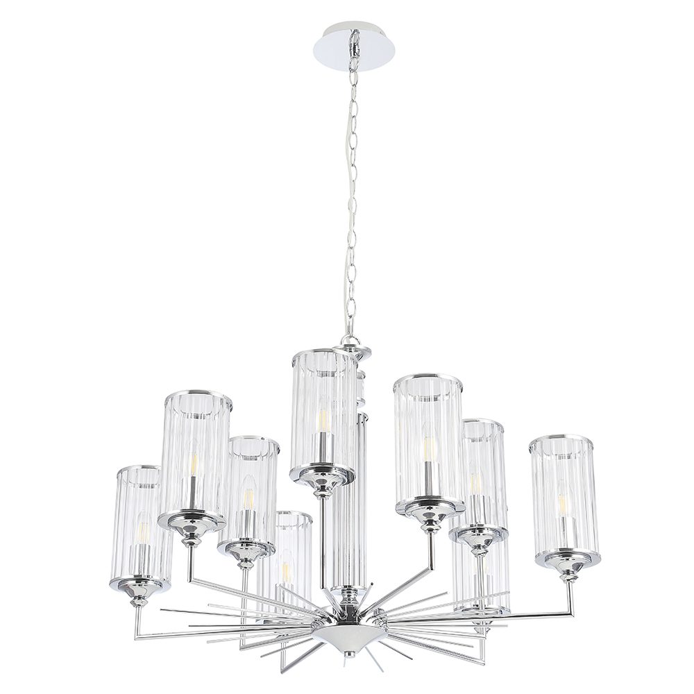 Подвесная люстра Crystal Lux GLORIA SP9 CHROME Подвесная люстра Crystal Lux GLORIA SP9 CHROME