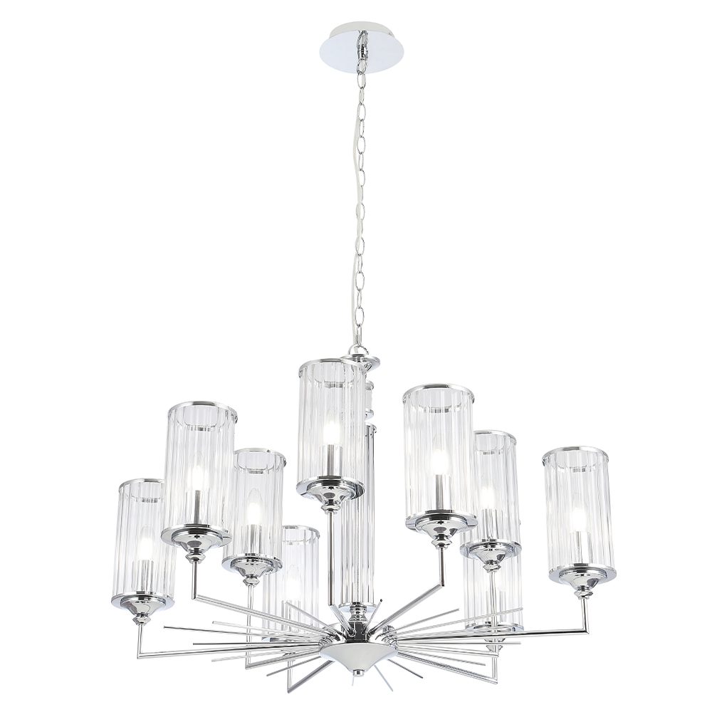 Подвесная люстра Crystal Lux GLORIA SP9 CHROME Подвесная люстра Crystal Lux GLORIA SP9 CHROME