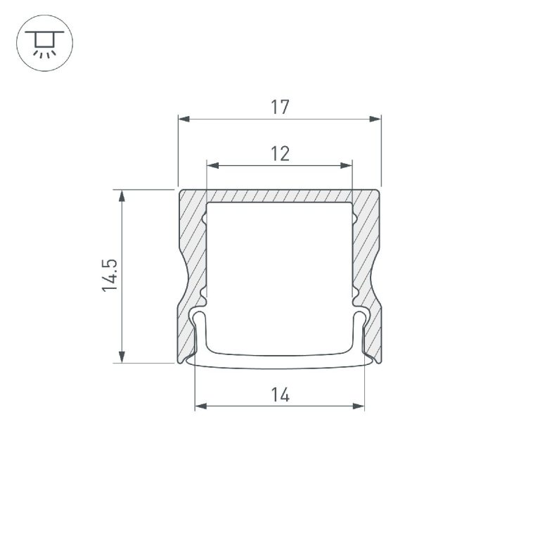 Профиль Arlight ARH-LINE-1715-2000 ANOD GOLD 039988