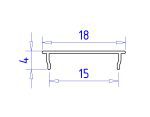 Алюминиевый накладной профиль Ambrella Light Alum Profile GP1600WH