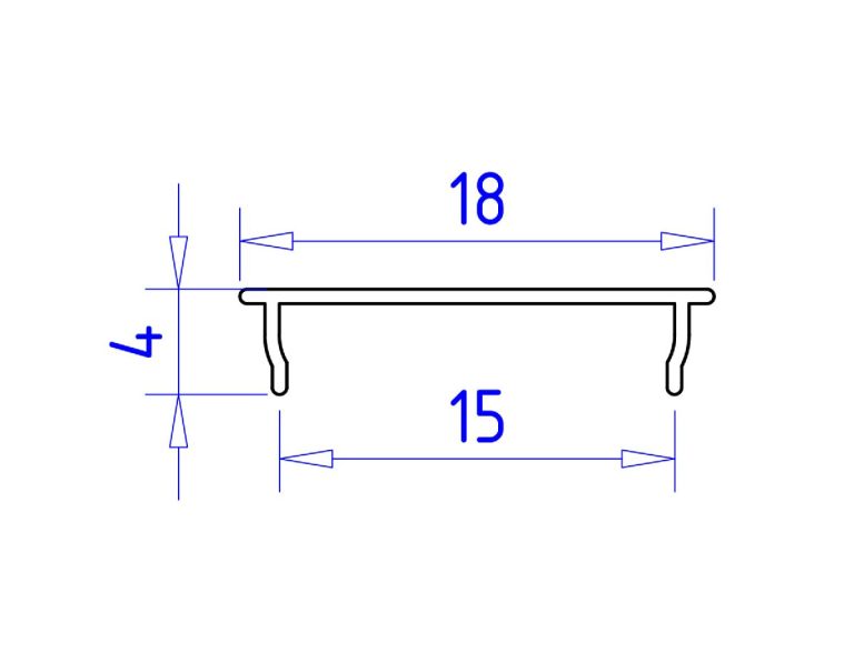 Алюминиевый накладной профиль Ambrella Light Alum Profile GP1600WH
