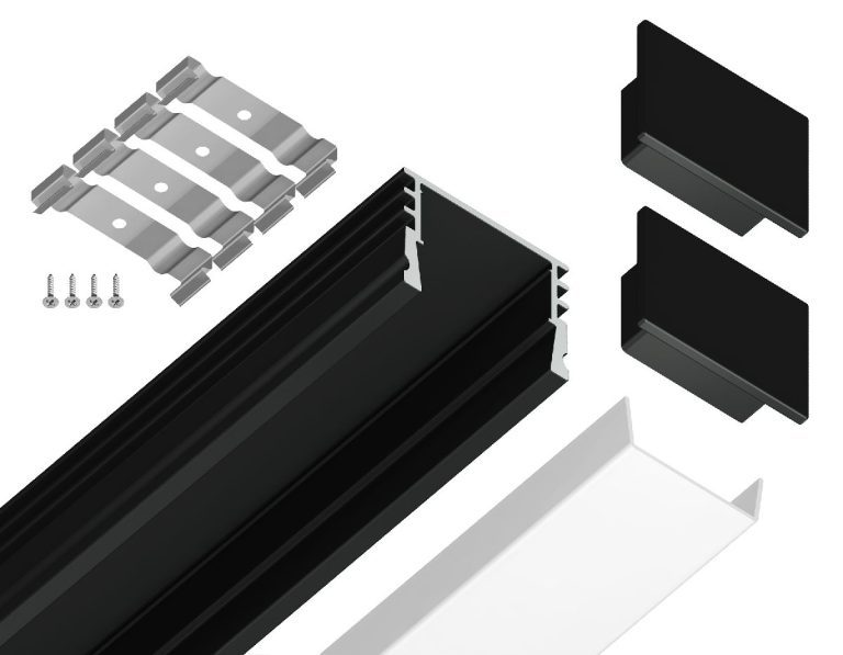 Алюминиевый накладной профиль Ambrella Light Alum Profile GP1750BK