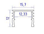 Алюминиевый накладной профиль Ambrella Light Alum Profile GP1750BK