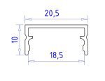 Алюминиевый накладной профиль Ambrella Light Alum Profile GP2001AL